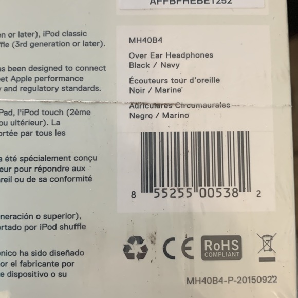 NEW Master & Dynamic MH40B4 Over-Ear Black/Navy WIRED Headphones - Picture 5 of 5